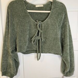 Basil Green Knit Sweater